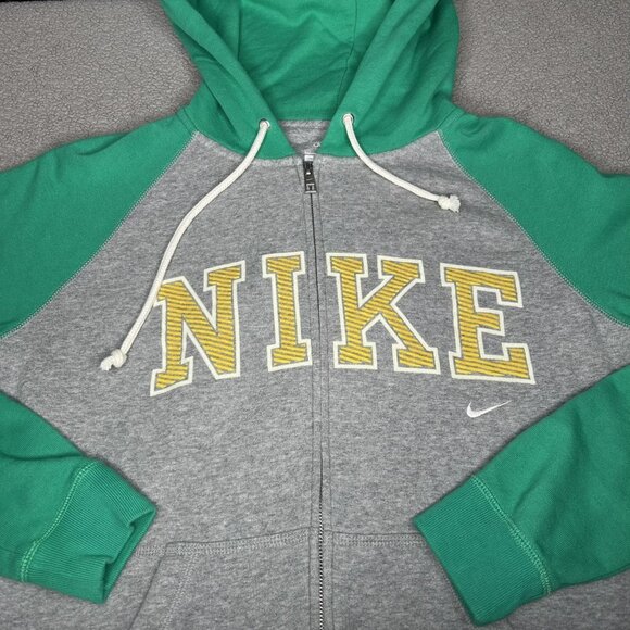 Nike Hoodie Womens Large Full Zip Athletic Dept Swoosh Sweatshirt Jacket Sports - Picture 1 of 16